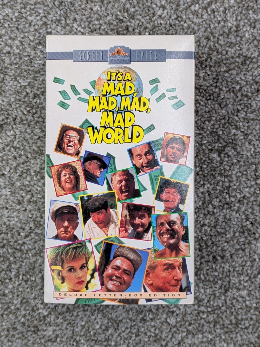 Its A Mad Mad Mad Mad World VHS Movie 2 Tape Set Hackett Rooney Berle Stooges